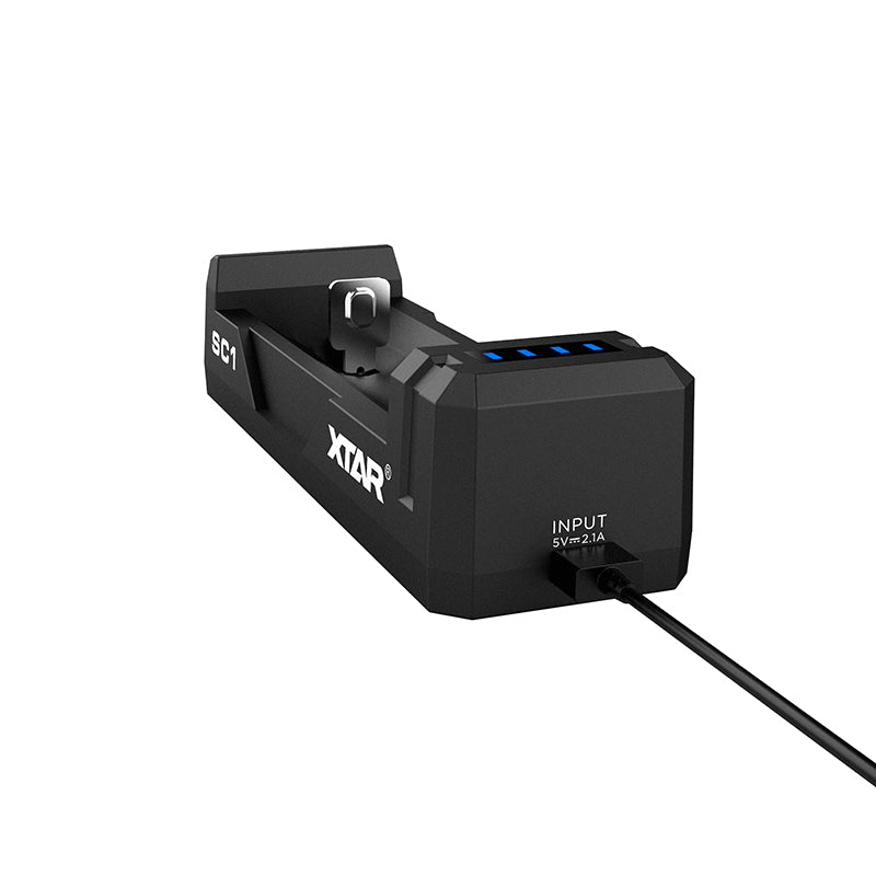 XTAR SC1 Single Slot LED Indicator USB 20700 18650 Battery Charger & USB Output Power Bank