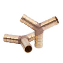 5 Pcs Brass Y-Shape 3 Ways Hose Barb Fitting Adapter Coupling for 10mm Tube M2C8