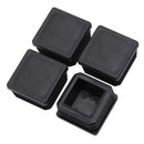 Plastic Square Blanking End Caps Tubing Tube Inserts 30mm x 30mm 4 Pcs L7Y4