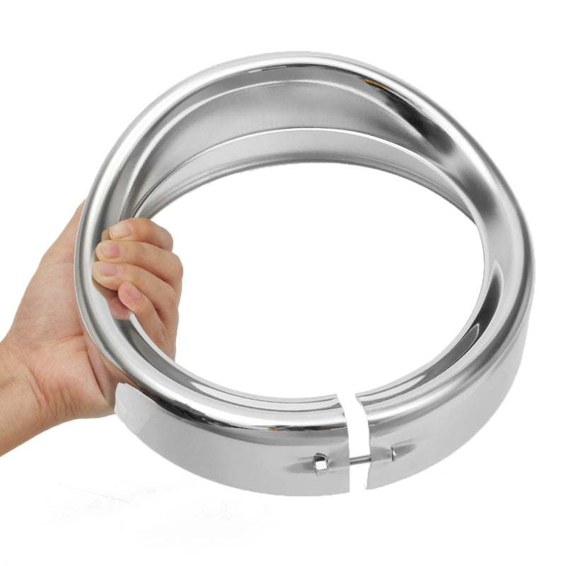 7inch Headlight Headlamp Trim Ring Protect Guard Cover Cap Chrome For Harley
