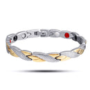 Fashion Magnetic Therapy Single Row Bracelet For Men Stainless Steel Silver Gold Chain Bracelet