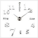 Living Room Decorations Bedroom 3d Wall Stickers Diy Clock Personality Home Mirror Wall Clock Mute Clock 015