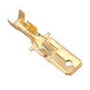 20 Pcs 1/4" Stud Brass Male Cable Connector Non-insulated Ring Terminal
