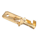 20 Pcs 1/4" Stud Brass Male Cable Connector Non-insulated Ring Terminal