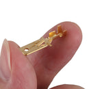 20 Pcs 1/4" Stud Brass Male Cable Connector Non-insulated Ring Terminal