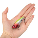 ZANLURE 7cm Topwater Popper Freshwater Floating Fishing Lure Bass Bait Tackle Crankbait