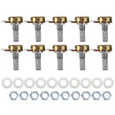 10 Pcs 2K Ohm B2K 3 Terminals Single Linear Rotary Taper Potentiometer J9B4
