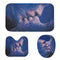 Love Kiss Waterproof Shower Curtain Panel Bathroom Bath Mat Rug Toilet Covers Shower Curtain