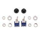 2Pcs AC 6A 125V DPDT 3 Position ON-OFF-ON Power Control Toggle Switch V7W2