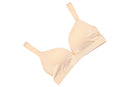 Push-up bra with no women's braces Modal sports bra 3/17 cap V-deep (L, Ski R3Y1