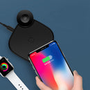 USAMS 10W 2 in 1 Fast Charging Wireless Charger Pad For iPhone X XR Max Apple Watch AirPod 2 Xiaomi Mi8 Mi9 S10