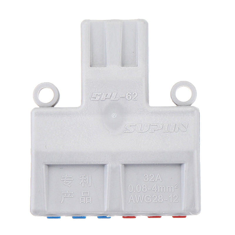 3pcs SPL-62 Two Groups of Parallel One-in and Three-out Splitter Terminal Wire Connector