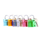 6Pcs Colorful Transparent Visible Cutaway Padlock Lock Pick for Locksmith Practice Training