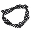 Sweet Rabbit Ear Point Headband Hair Band Horse Satchel Holder White and Bl