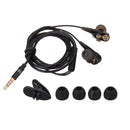 V3 Dual Dynamic Drivers Stereo Earphone 3.5mm Wired Control In-ear Sport Headset Headphone with Mic