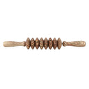 Wooden Nonslip Handle 8 Rollers Belly Back Health Massager A2J8
