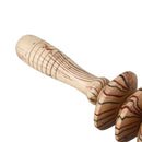 Wooden Nonslip Handle 8 Rollers Belly Back Health Massager A2J8