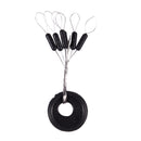 10Pcs 6 in 1 Cylinder Shaped Float Stop Rubber Stopper Bobber Sinker Y9J5