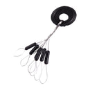 10Pcs 6 in 1 Cylinder Shaped Float Stop Rubber Stopper Bobber Sinker Y9J5