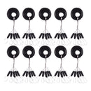 10Pcs 6 in 1 Cylinder Shaped Float Stop Rubber Stopper Bobber Sinker Y9J5