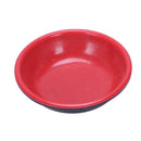 Household Plastic Round Sauce Soy Dipping Dish Bowl Red Black 7cm Dia 5 Pcs J2M4