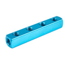 Pneumatic Air 4 Way Air Hose Inline Manifold Block Splitter blue V5S7