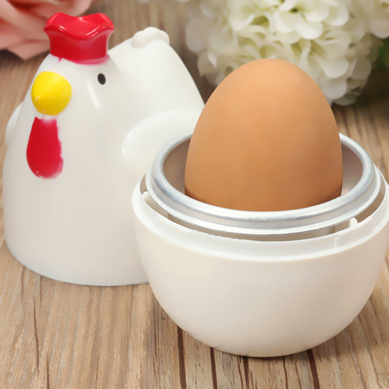 Home Chicken Shaped Microwave 1 Egg Boiler Steamer Cooker Kitchen Cooking Gadget Appliance