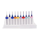 Drillpro 10pcs Upgrade 0.1-2mm Blue NACO Coating PCBCNC Drill Bit for Circuit Boards PCB Drill Bit
