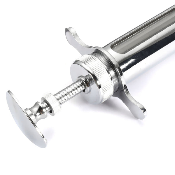 50ml Stainless Steel Animal Syringe Veterinary Lab Pet Injector