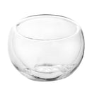 Handmade double wall heat resistant thermoformed glass tea bowl (clear, 50