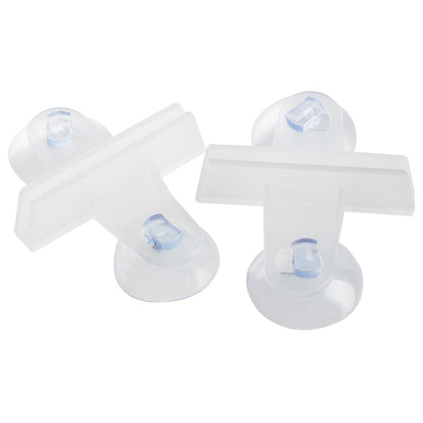Plastic Suction Cup Fish Tank Divider Sheet Holder Clip 10 Pcs White N5N6