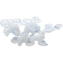 Plastic Suction Cup Fish Tank Divider Sheet Holder Clip 10 Pcs White N5N6