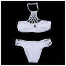 Sexy Halter Bikini Set Padded Swimwear Fashion Swimwear White L M7I2