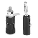 4mm Banana type plug with red insulation plug, black P2I1