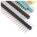 40-pin Connector Single Row Pin Header 2.54 mm 12 pieces multi-colored X3N9