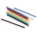 40-pin Connector Single Row Pin Header 2.54 mm 12 pieces multi-colored X3N9