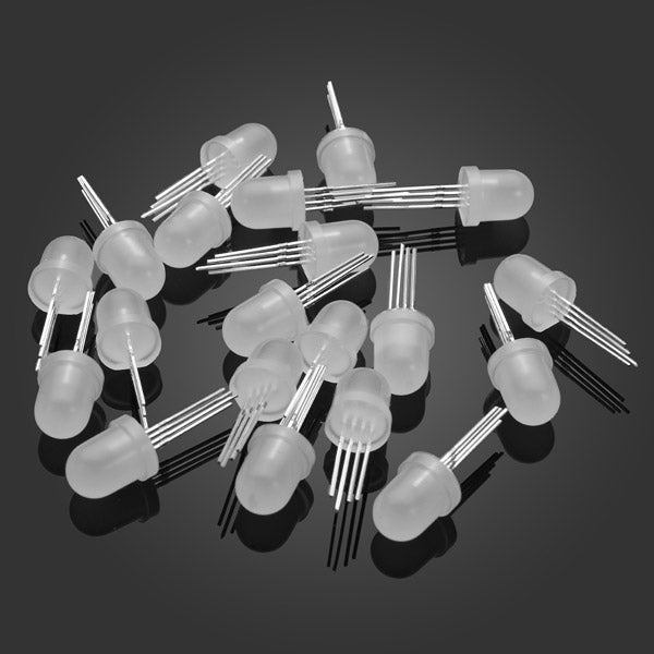 60pcs RGB LED Diode 8mm Red/Green/Blue 4 Pin Light Emitting Diode