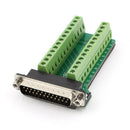 DB25 D-SUB Male Adapter RS232 to Terminal Signal Module Breakout Board