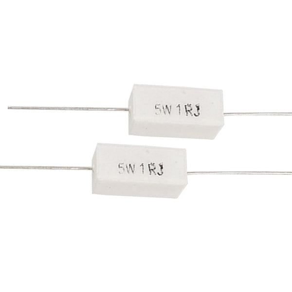 1R 1 Ohm 5W Wire Wound Ceramic Cement Resistors 10 Pcs U1G4