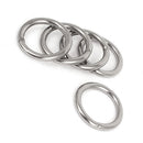 40mm x 5mm Stainless Steel Webbing Strapping Welded O Rings 5 Pcs F1V2