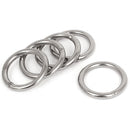 40mm x 5mm Stainless Steel Webbing Strapping Welded O Rings 5 Pcs F1V2