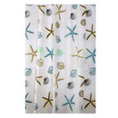 Shower curtain waterproof bathroom cavi shell and starfish, width 180 cm *  V4G5