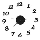 DIY 3D Number Wall Clock Quiet Precise Sticker Decor Home Office Room Modern
