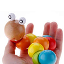 Toys for babies Colorful wood caterpillar Wooden Beads Joint Animal Worm to
