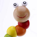 Toys for babies Colorful wood caterpillar Wooden Beads Joint Animal Worm to