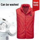 Red/Black 5V USB Heated Vest Men Winter Electrical Heated Sleeveless Jacket Outdoor Hiking