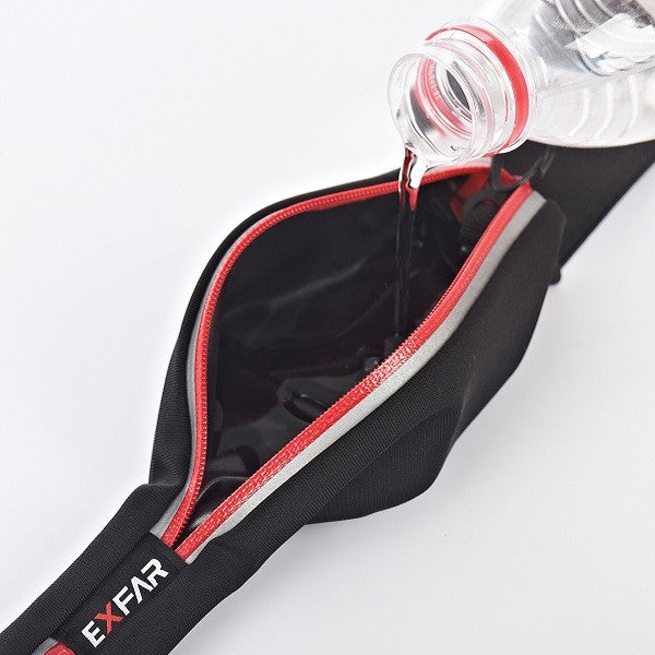EXFAR Waterproof Belt Sports Waist Bag Storage Bag for Under 6 inch Smartphone Headphone
