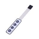 1x4 4 Key Matrix Membrane Switch Keypad Keyboard New 65x20x0.8mm White