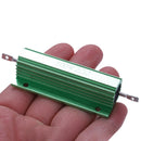 Chassis Mounted 100W 2 Ohm 5% Aluminum Case Wirewound Resistor Green