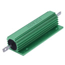 Chassis Mounted 100W 2 Ohm 5% Aluminum Case Wirewound Resistor Green